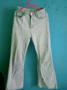Light Wash Flared Denim Jeans