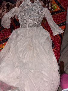 Elegant Grey Ethnic Gown