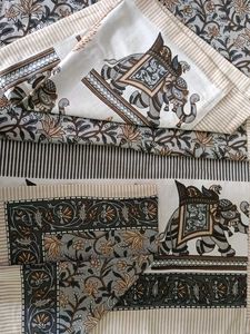 double bed pure cotton beautiful jaipuri bedsheet