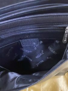 Classic Black Leather Shoulder Bag