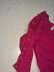 Magenta Kurta Set with Pants
