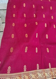 Elegant Maroon &amp; Gold Woven Saree