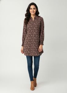 Chic Printed Long Sleeve Top