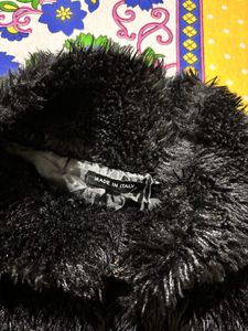 Fuzzy Black Zip-Up Jacket