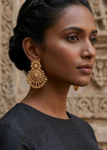 Antique Gold Jhumka Earrings