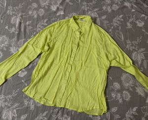 Lime Green Button-Up Shirt