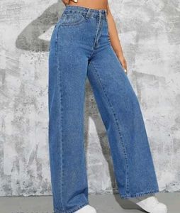 Women's High-Waisted Wide-Leg Jeans