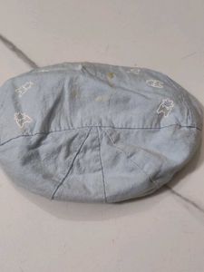 Cute Blue Baby Cap with Animal Print