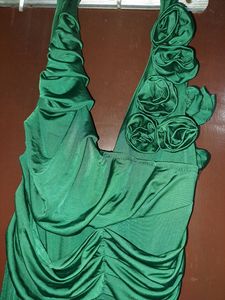 Party Dress (Dark Green Color)