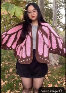 Crocheted Butterfly Cardigan