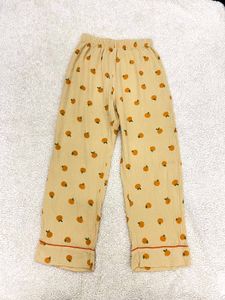 Cute Orange Print Pajama Set