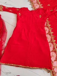 Red hand work bridal lehenga ❤️