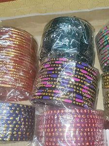 Set of Colorful Indian Glass Bangles