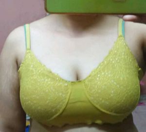 Comfortable Yellow Lace Bra