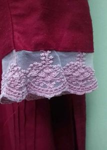 Elegant Maroon Kurta Set with Dupatta