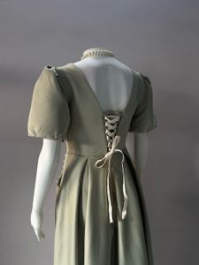 Elegant Puffy Sleeve Midi Dress