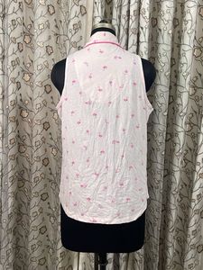 Sleeveless Flamingo Pajama Top