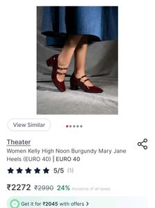 Chic cherry red Mary Jane Block heels 🍒