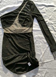 rhinestone Sparkly one Shoulder dress