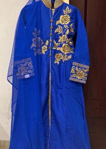 L/xl/xxl Brand New Blue Embroidered Kurta Only