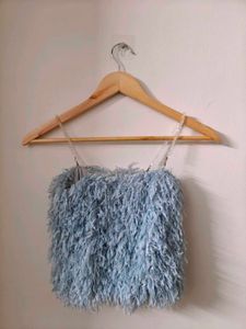 Light Blue Fluffy Top