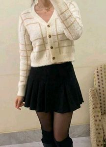 ִֶָ🪽་༘Cozy Plaid Cardigan🍒