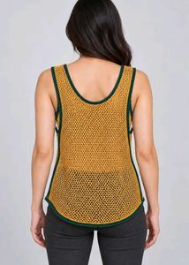 Mustard Yellow Tank Top with Contrast Trim