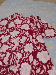 maroon white cord  set teenagers