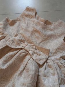 Girls Embroidered Party Dress with Bow