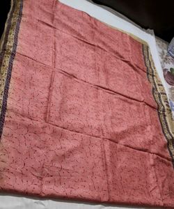Traditional Kalamkari Art Floral design Silk Saree