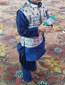 Partywear Kids Kurta With Waistcoat