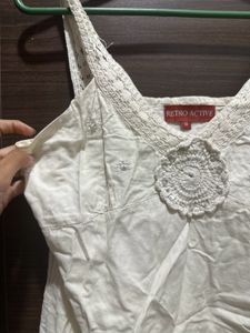 Retro Active Cream Crochet Top 🤍🥥