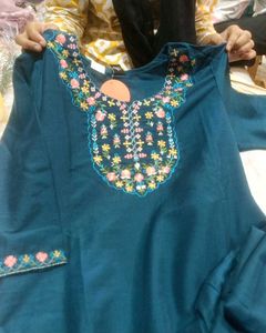 Embroidered New Aline kurta set