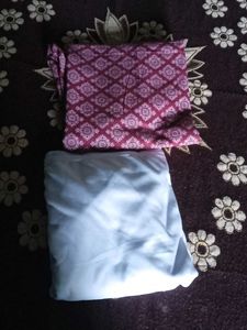 Maroon Printed Kurta with Light Blue Palazzo