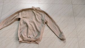 Cream Quarter Zip Sweatshirt