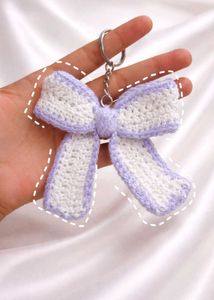 Crochet Bow Keychain