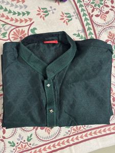 Men's Dark Green Ethnic Kurta