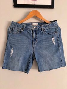 Distressed Denim Shorts