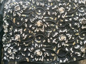 Elegant Black Embellished Couture Dress