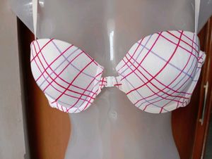 Plaid Strapless Bra