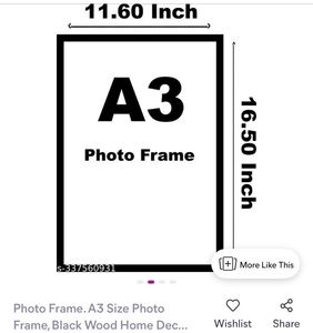 Set of 3 Black Photo Frames