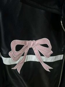 Black Jacket with Pink Bows