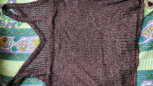 Maroon Ribbed Tank Top