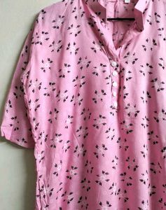 Pink Floral Kurta