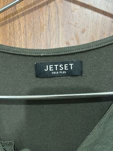 Olive Green Smocked Peplum Top