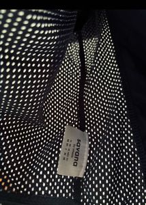 Navy Blue Athletic Mesh Panel T-Shirt