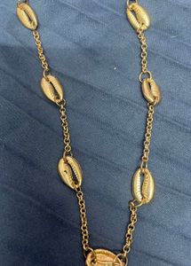 Gold-tone Cowrie Shell Anklet
