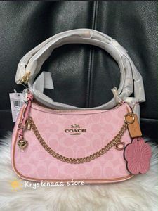 Coach Pink Monogram Hobo Bag
