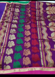 Royal Purple Saree with Gold Embellishments