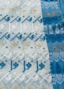 Baby Blue Color Pure Cotton Taant Saree